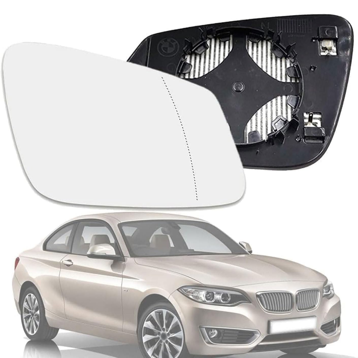 Außenspiegel Glas mit Trägerplatte Beheizt für BMW Series 2 F22 Coupe 2014-2019 2020 2021, Links Rechts Tür Beheizbar Spiegelglas Ersatz Auto Zubehör,Left Außenspiegel Glas mit Trägerplatte Beheizt für BMW Series 2 F22 Coupe 2014-2019 2020 2021, Links Rechts Tür Beheizbar Spiegelglas Ersatz Auto Zubehör,Left von CJJNFDC
