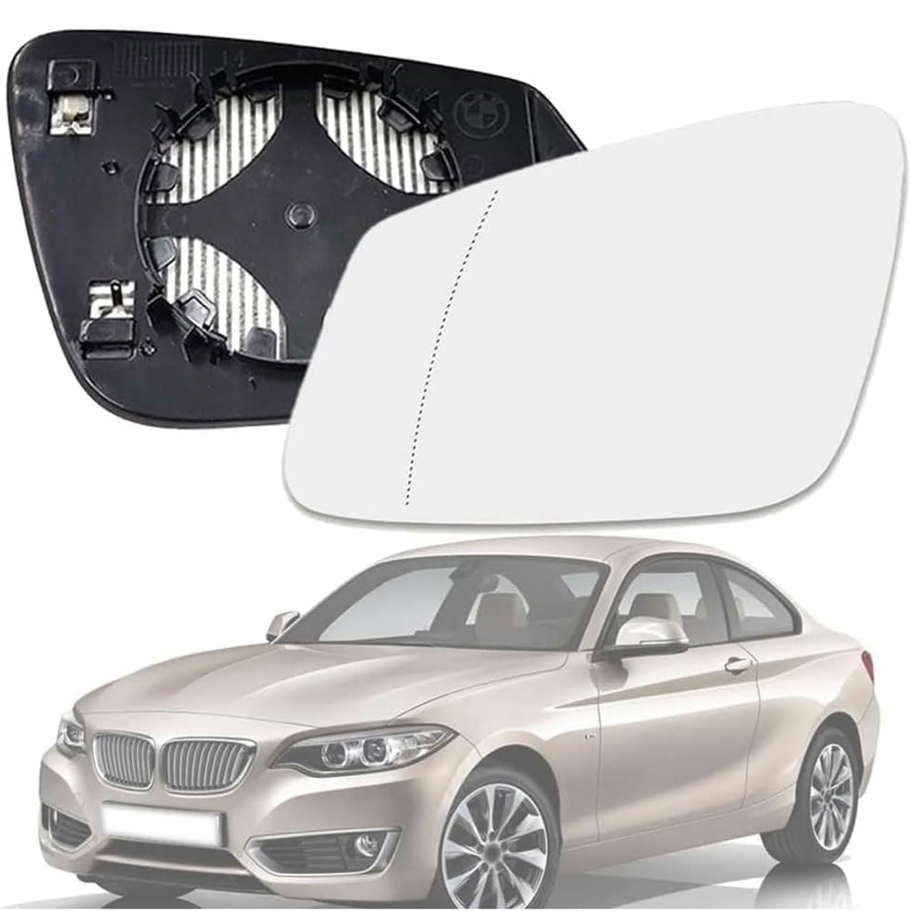 Außenspiegel Glas mit Trägerplatte Beheizt für BMW Series 2 F45 ActiveTourer 2014-2021, Links Rechts Tür Beheizbar Spiegelglas Ersatz Auto Zubehör,Left Außenspiegel Glas mit Trägerplatte Beheizt für BMW Series 2 F45 ActiveTourer 2014-2021, Links Rechts Tür Beheizbar Spiegelglas Ersatz Auto Zubehör,Left von CJJNFDC