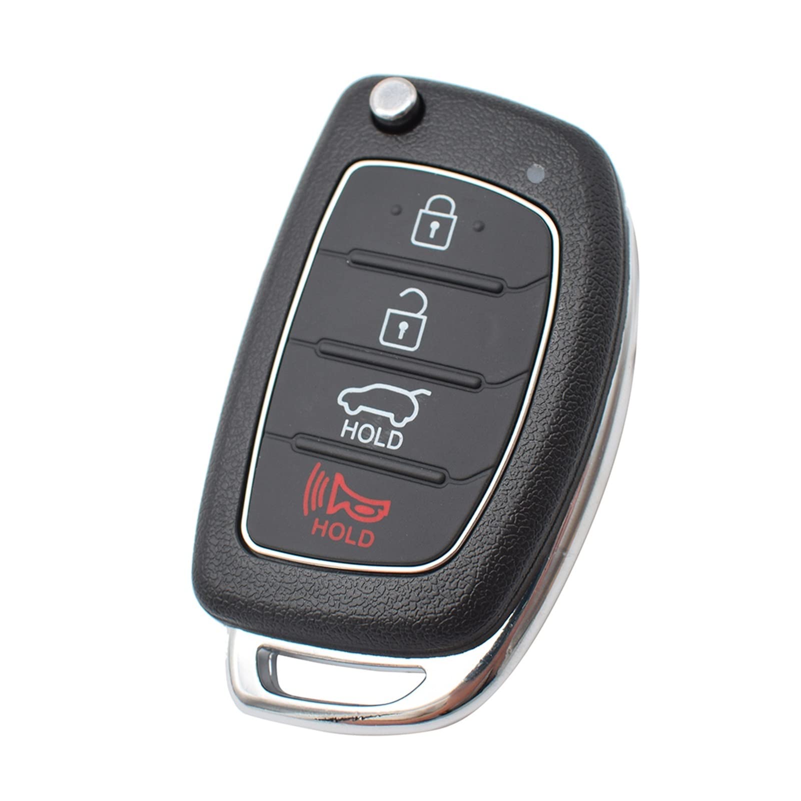 CJLBHD Auto-Fernbedienung-Schlüsselgehäuse passend für Santa fe Sonata Tucson i40 ix45 Ersatzgehäuse 4 Tasten mit ungeschliffenem Klinge 2013-2018 2019 CJLBHD von CJLBHD