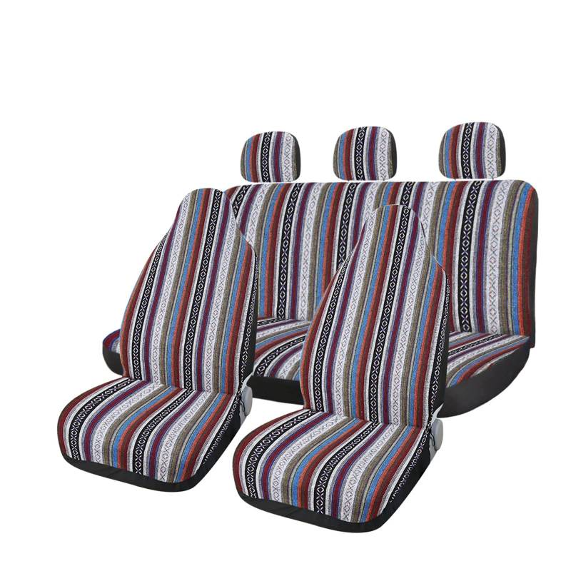 CJMPZKVRY Autositzbezüge-Set Baja Satteldecke Webart Universal Fit Die meisten Autositze Schutz Lenkradbezug Schutz(10pcs Style1) von CJMPZKVRY