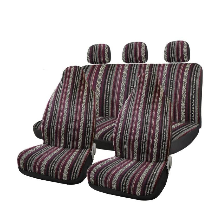 CJMPZKVRY Autositzbezüge-Set Baja Satteldecke Webart Universal Fit Die meisten Autositze Schutz Lenkradbezug Schutz(10pcs Style3) von CJMPZKVRY