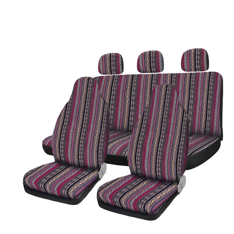 CJMPZKVRY Autositzbezüge-Set Baja Satteldecke Webart Universal Fit Die meisten Autositze Schutz Lenkradbezug Schutz(10pcs Style4) von CJMPZKVRY