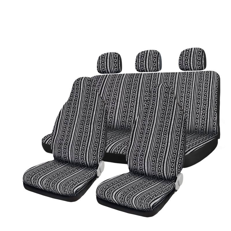 CJMPZKVRY Autositzbezüge-Set Baja Satteldecke Webart Universal Fit Die meisten Autositze Schutz Lenkradbezug Schutz(10pcs Style6) von CJMPZKVRY