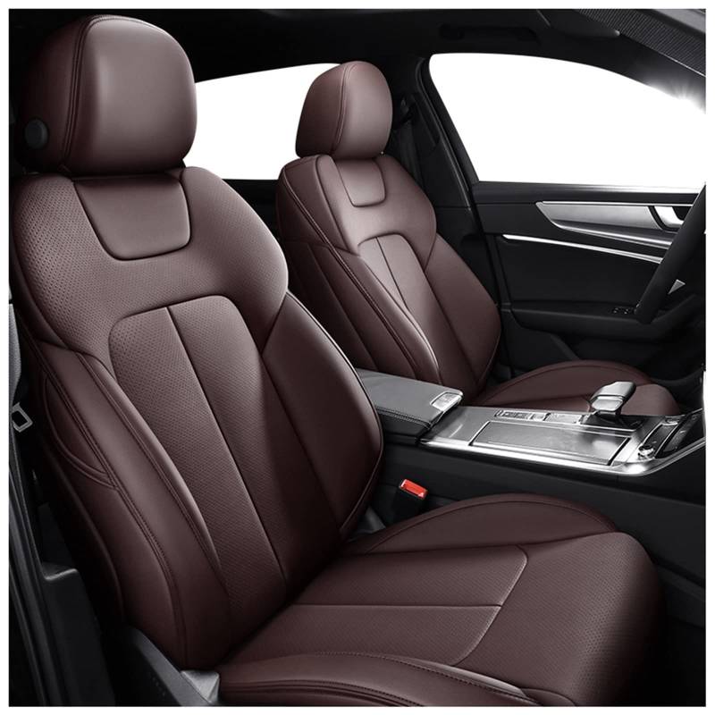 CJMPZKVRY Autositzbezug 5 Sitze Komplettleder Kompatibel Mit Mercedes Benz W211 W203 W204(Coffee) von CJMPZKVRY