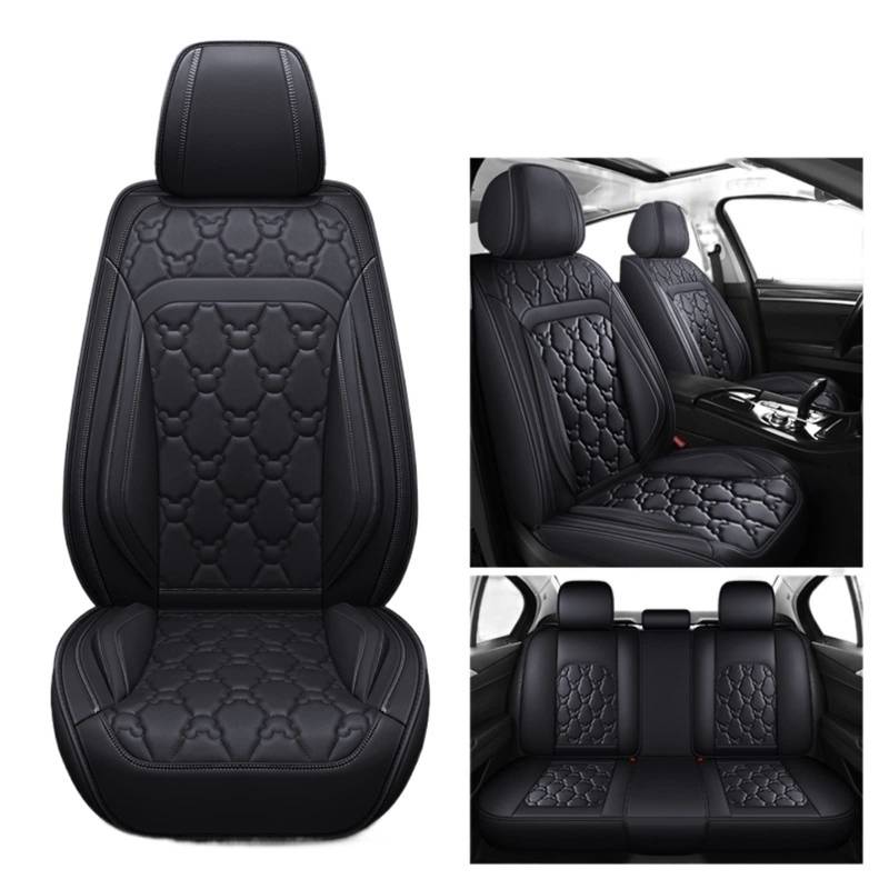 CJMPZKVRY Autositzbezug PU-Kissenstation Universelle Belüftung Kompatibel mit Jaguar Alle Modelle F-PACE XJL XEL XF XE F-Type XK XFL Auto-Styling Auto(Black Standard) von CJMPZKVRY
