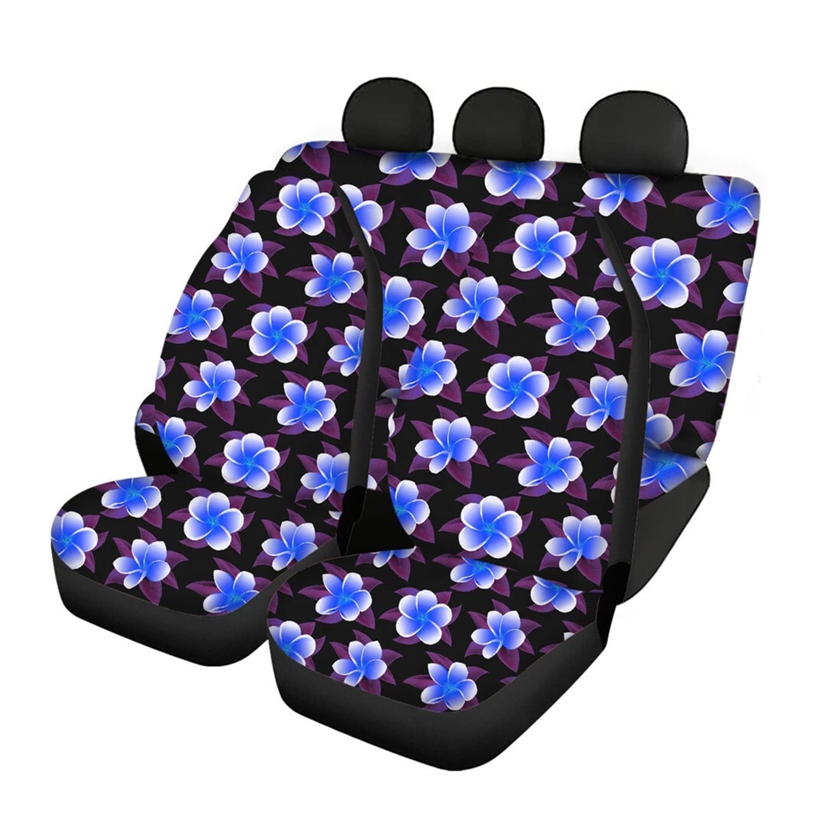 CJMPZKVRY Hawaiian Hibiscus Polynesian Floral Pattern Autositzbezug passend for die meisten Autos Auto Innendekor Blatt Autositz(HTAC200F9) von CJMPZKVRY