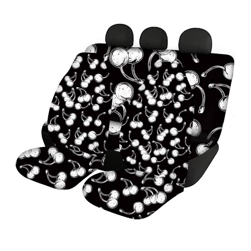 CJMPZKVRY Hawaiian Hibiscus Polynesian Floral Pattern Autositzbezug passend for die meisten Autos Auto Innendekor Blatt Autositz(YSFB00479F9) von CJMPZKVRY