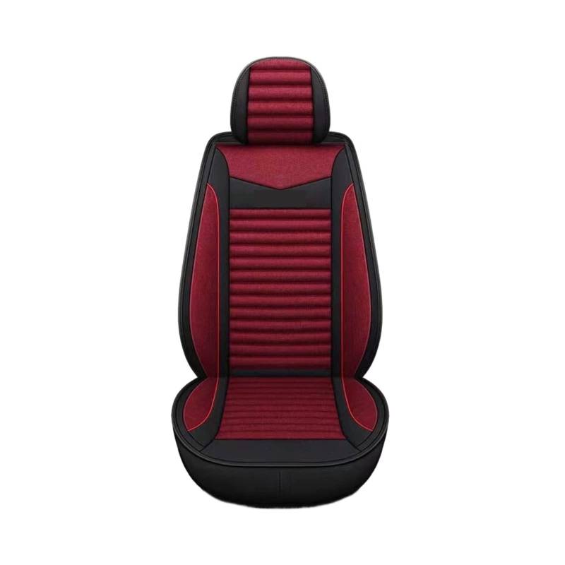 CJMPZKVRY Leinen Auto Vorder-/Rücksitzschutzpolster Auto All-Inclusive-Sitzpolster Autoschutzsitzbezüge Autoschutzpolster(1 Set red-5 Seats) von CJMPZKVRY