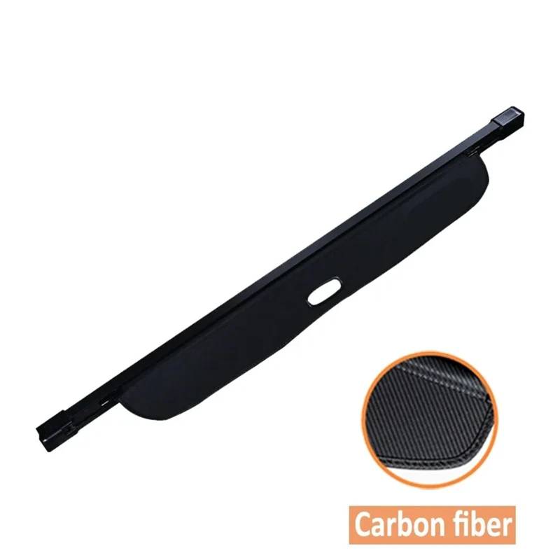 Kofferraumabdeckung Kompatibel mit H CR-V CRV MK6 2022 2023 2024 Breeze Einziehbare Heckvorhang-Aufbewahrungspartition Autozubehör(Carbon Fiber) von CJMPZKVRY