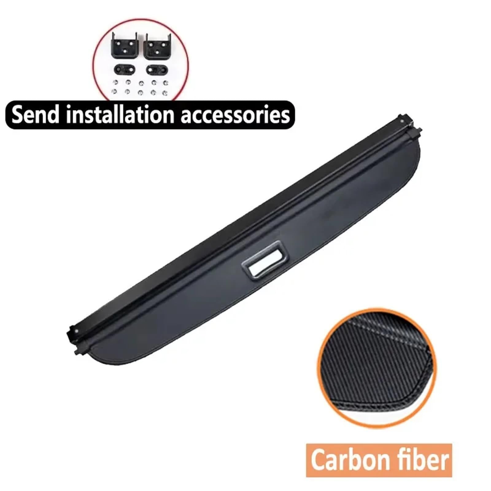 Kofferraumabdeckung Kompatibel mit Toyota C-HR CHR AX20 MK2 2023 2024 2025 Sichtschutzvorhang Aufbewahrungstrennwand Innenzubehör(Carbon fiber) von CJMPZKVRY