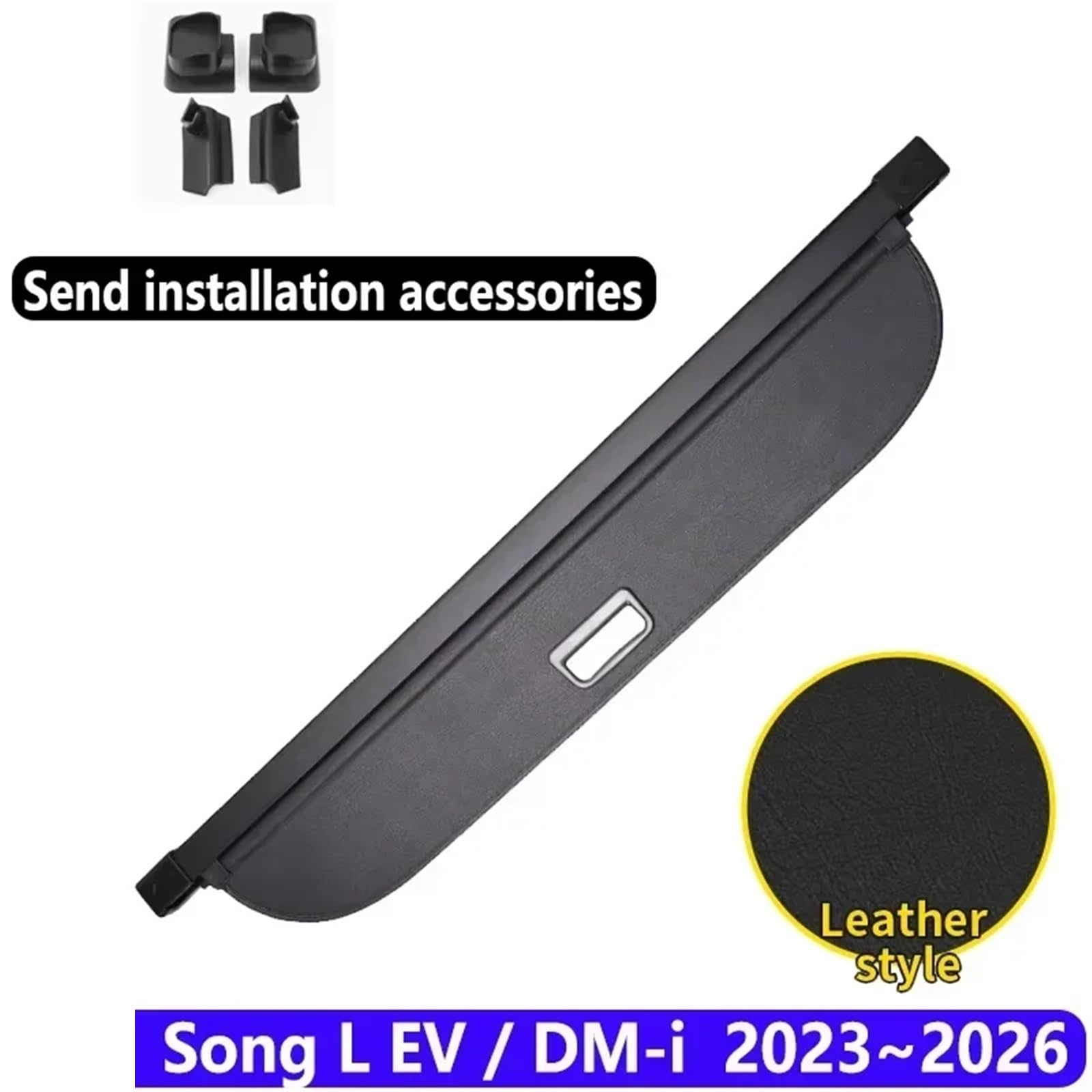 Kofferraumvorhang Kompatibel Mit BYD Song L EV Song L DM-i 2023~2026 Gepäckaufbewahrung Verstellbare Trennwand Schutzhülle Autozubehör(Leather) von CJMPZKVRY