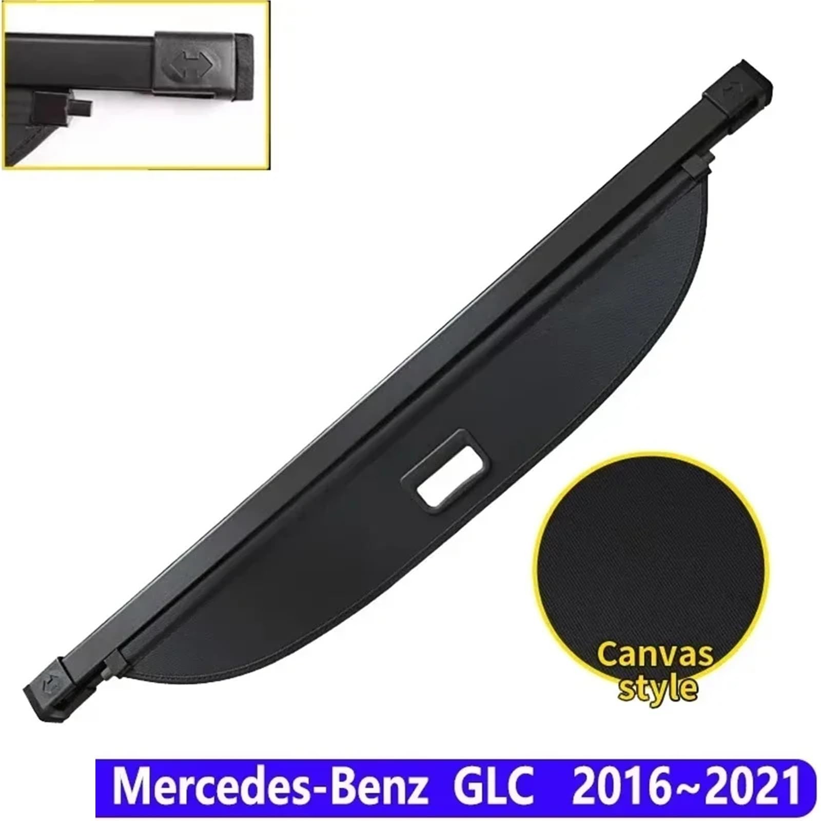 Kofferraumvorhang Kompatibel Mit Mercedes-Benz GLC 2016~2021 2020 Gepäckaufbewahrung Verstellbare Trennwand Schutzabdeckung for Die Privatsphäre(Canvas) von CJMPZKVRY