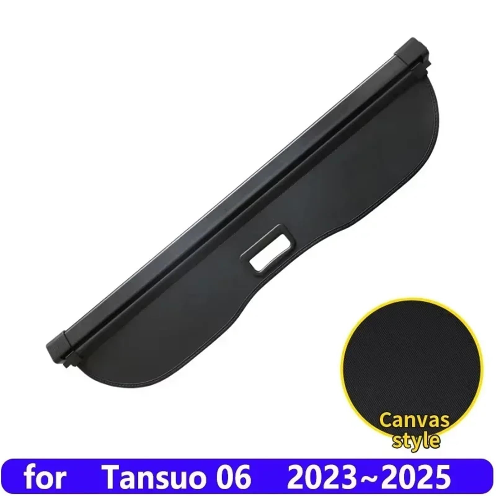 Kofferraumvorhang Kompatibel mit Chery Explore Tansuo 06 2023~2025 Gepäckaufbewahrung Verstellbare Trennwand Schutzhülle Autozubehör(Canvas) von CJMPZKVRY