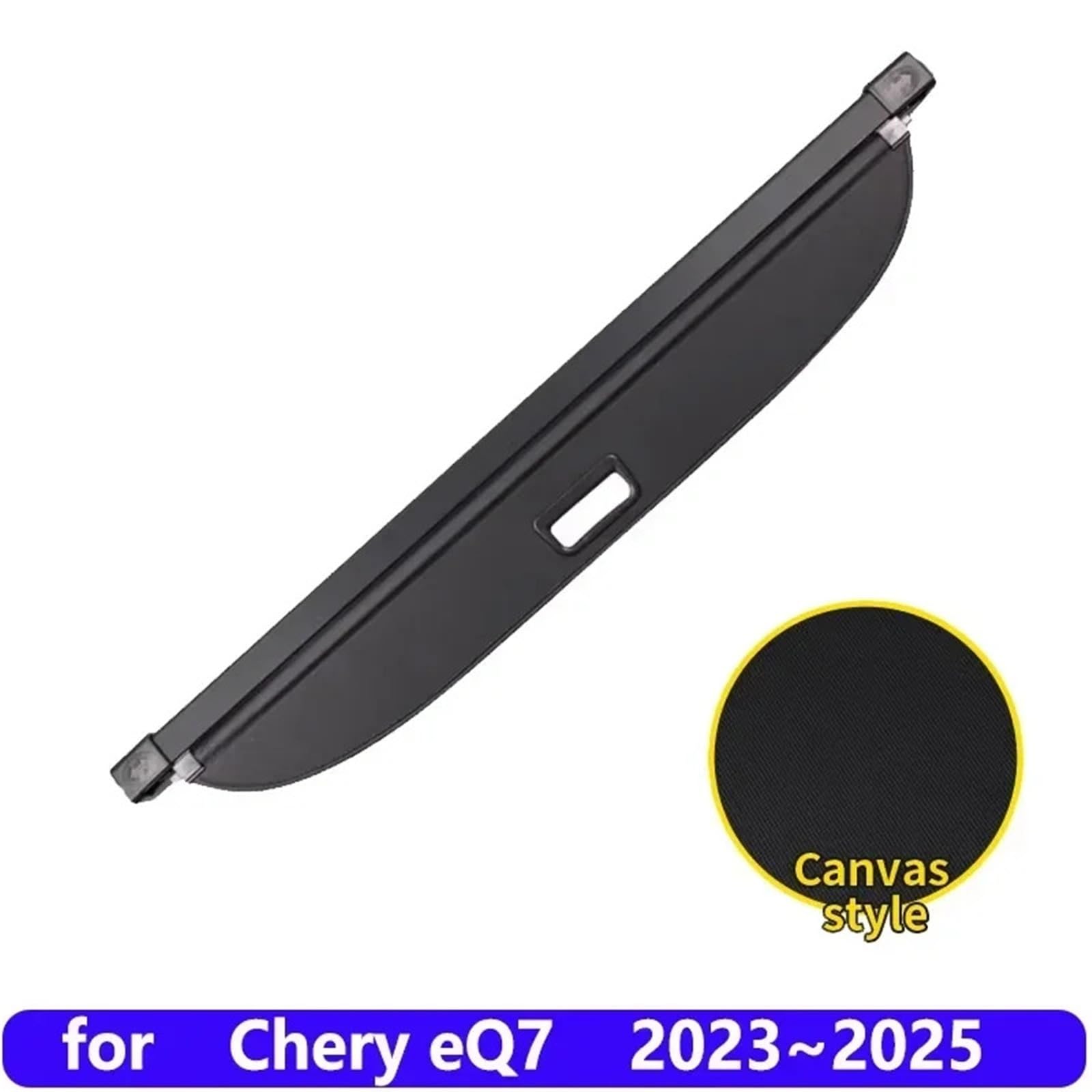 Kofferraumvorhang Kompatibel mit Chery eQ7 2023 2024 2025 Anti-Peeping-Gepäckaufbewahrung Einstellbare Trennwand Schutzhülle Autozubehör(Canvas) von CJMPZKVRY
