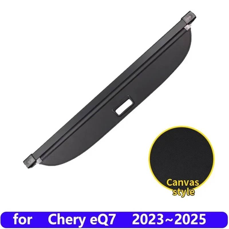 Kofferraumvorhang Kompatibel mit Chery eQ7 2023 2024 2025 Anti-Peeping-Gepäckaufbewahrung Einstellbare Trennwand Schutzhülle Autozubehör(Canvas) von CJMPZKVRY