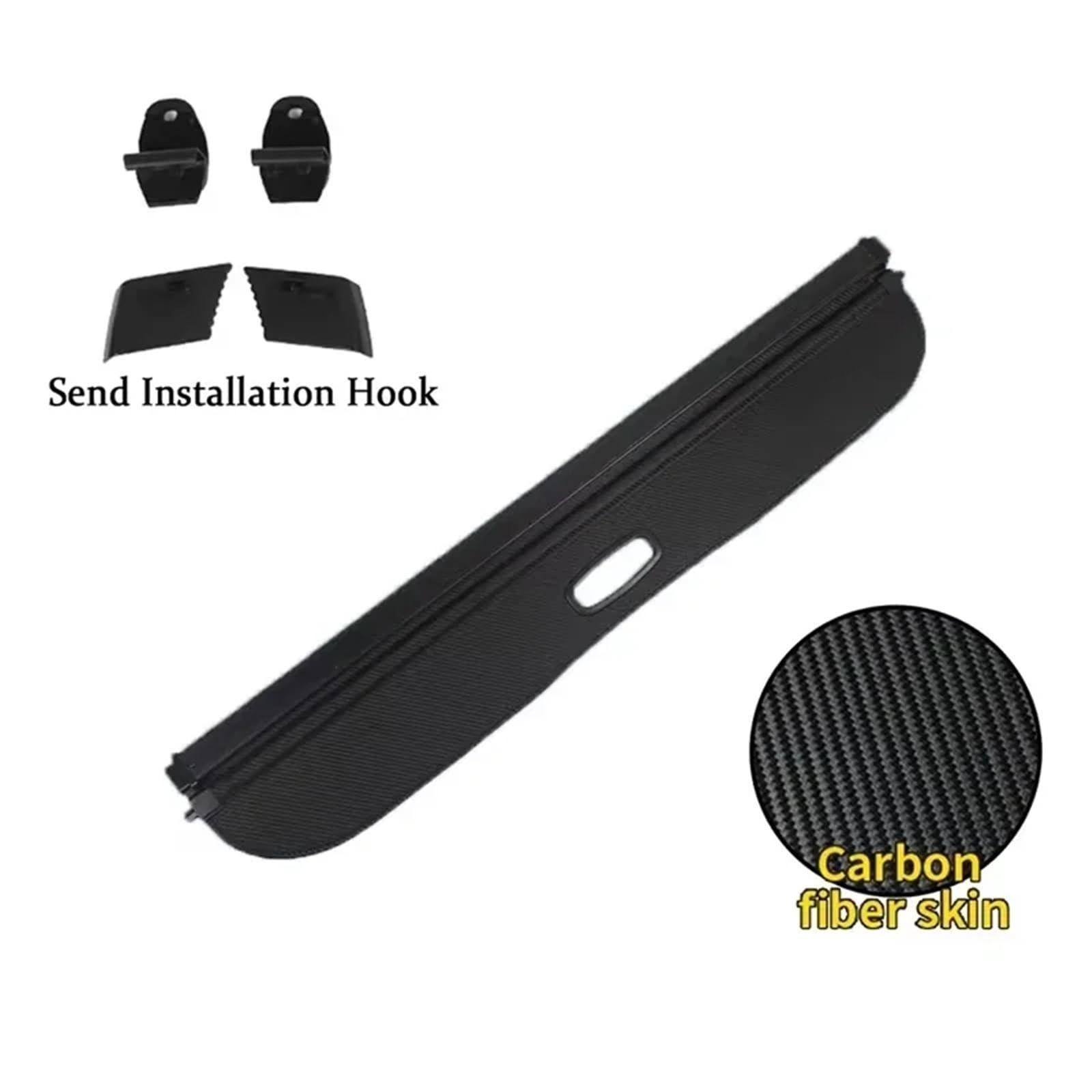 Kofferraumvorhang Kompatibel mit Geely Boyue COOL G426 2023~2025 Gepäckaufbewahrung Verstellbare Trennwand Schutzhülle Autozubehör(Carbon fiber) von CJMPZKVRY