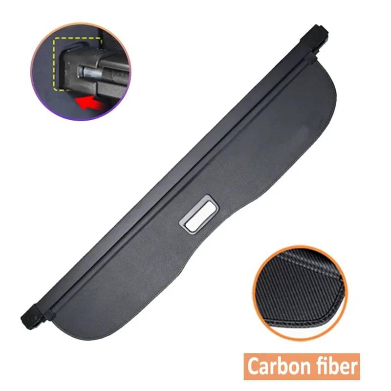 Kofferraumvorhang Kompatibel mit Geely Xingyue L KX11 2021 2022 2023 2024 2025 Geely Monjaro Kofferraum-Laderaumabdeckung, Trennwand, Autozubehör(Carbon Fiber) von CJMPZKVRY