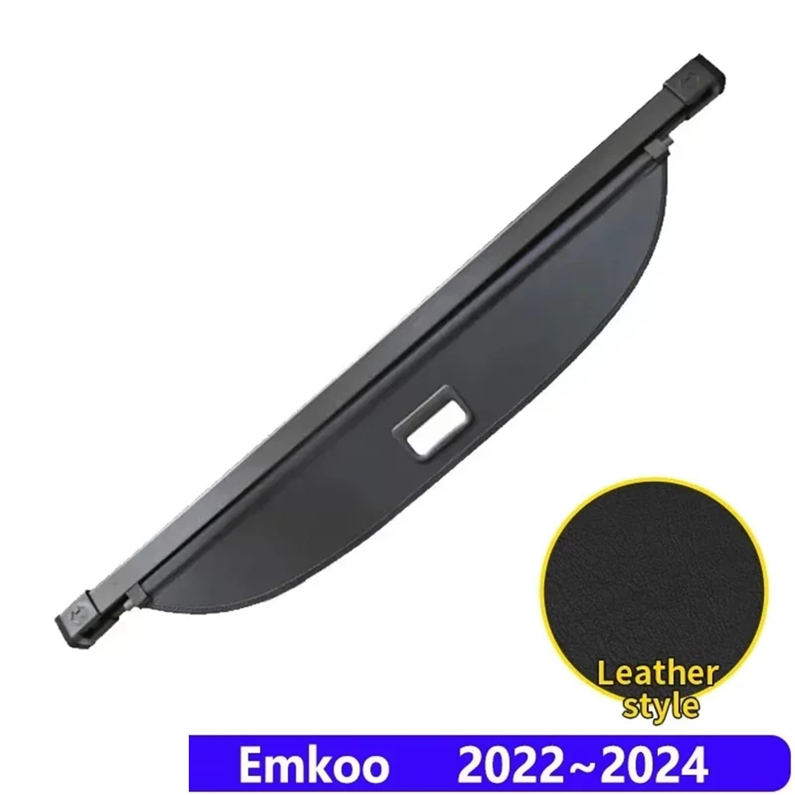 Kofferraumvorhang Kompatibel mit Trumpchi GAC Emkoo 2022 2023 2024 Gepäckaufbewahrung Verstellbare Trennwand Schutzhülle Autozubehör(Leather) von CJMPZKVRY