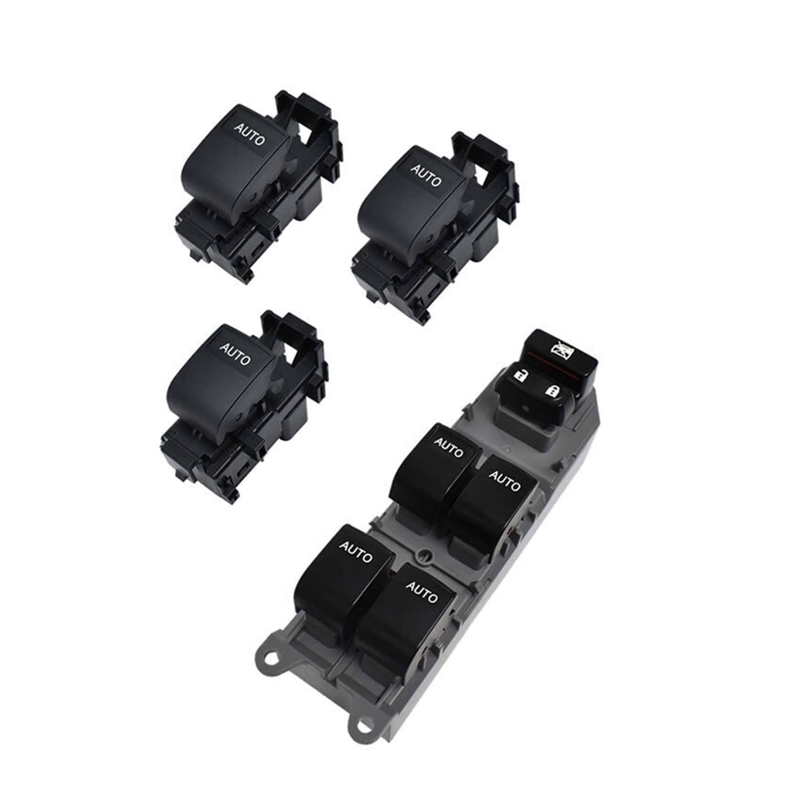 LHD Linkslenker LED-Licht Automatischer Fensterheber-Tastenschalter Kompatibel mit Highlander Camry RAV4 Corolla Yaris Vios 4 Stück/Set(Blue light set) von CJMPZKVRY