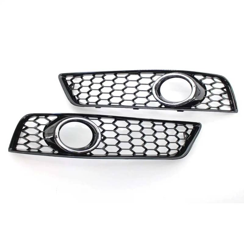 Auto-Frontgrill 1 Paar Auto Front Stoßstange Nebel Licht Mesh Grille Für A3 8P 2009-2013 8P0807682D Nebel Lampe Waben Grille Abdeckungen Autogrills(Chrome Silver) von CKGRHJSA