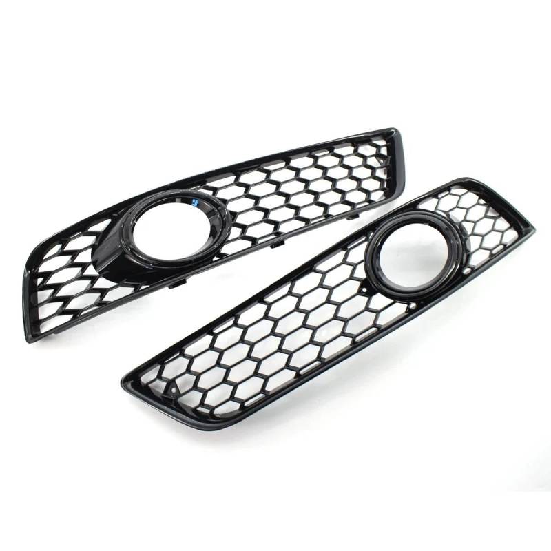 Auto-Frontgrill 1 Paar Auto Front Stoßstange Nebel Licht Mesh Grille Für A3 8P 2009-2013 8P0807682D Nebel Lampe Waben Grille Abdeckungen Autogrills(Glossy Black) von CKGRHJSA