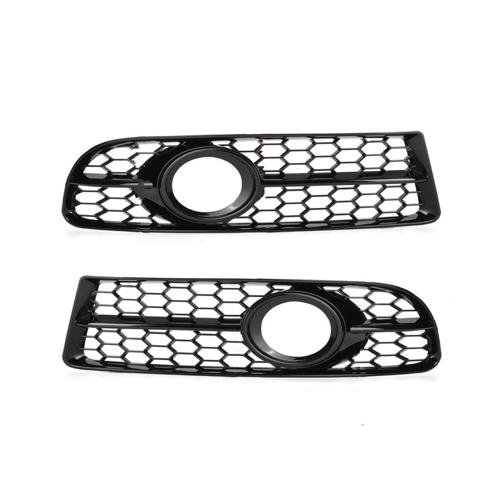 Auto-Frontgrill 1 Paar Wabengitter-Nebelscheinwerfer-Grillabdeckungen Auto-Frontstoßstange Nebelscheinwerfer-Renngitter Für A4 B7 S4 B7 A4 S-Linie 2005-2008 Autogrills(Glossy Black) von CKGRHJSA