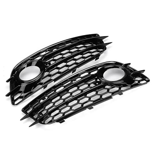 Auto-Frontgrill 2 STÜCKE Auto Nebelscheinwerfer Kühlergrill Abdeckung Waben Nebelscheinwerfer Grill Für A4 B8 S-Linien S4 Stoßstange 2008-2012 8K0807681C 8K0807682C Autogrills(A) von CKGRHJSA