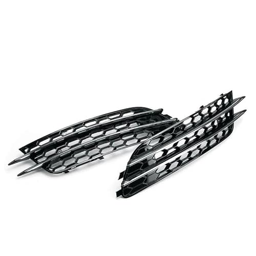 Auto-Frontgrill 2 Stücke Auto Nebelscheinwerfer Abdeckung Grille Grill Für A6 C7 2012 2013 2014 2015 Autogrills(Zwart) von CKGRHJSA