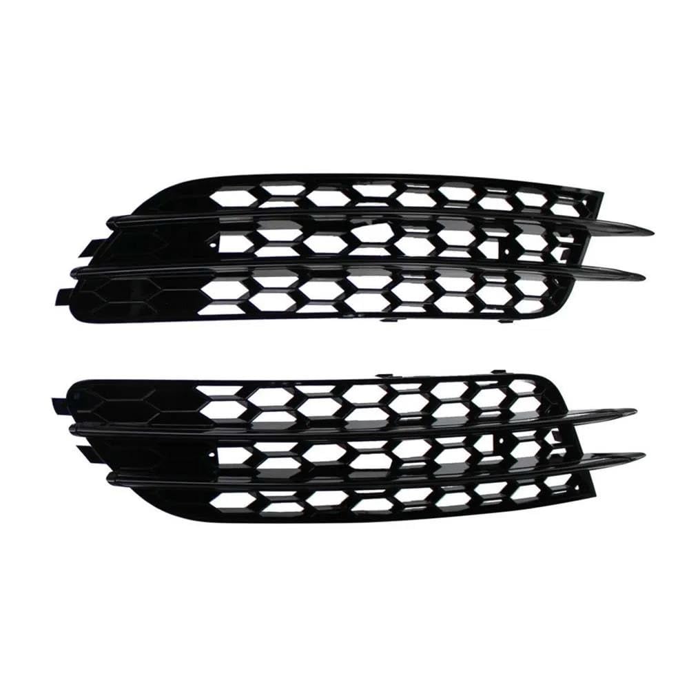 Auto-Frontgrill 2PCS ABS Nebelscheinwerfer Lampe Kühlergrill Grill Abdeckung 4G0807681,4G0807682 Für A6 C7 Limousine Standard Bunper Modell 2012-2015 Autogrills(Black Line Standard) von CKGRHJSA