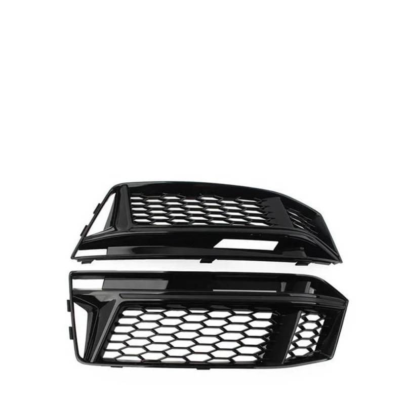 Auto-Frontgrill 2Pcs Auto Nebel Licht Lampe Kühlergrill Abdeckung Für A4 B9 S-Linie S4 2016 2017 2018 Front Stoßstange Mesh Grill Auto Zubehör Autogrills(11 Star Yellow) von CKGRHJSA