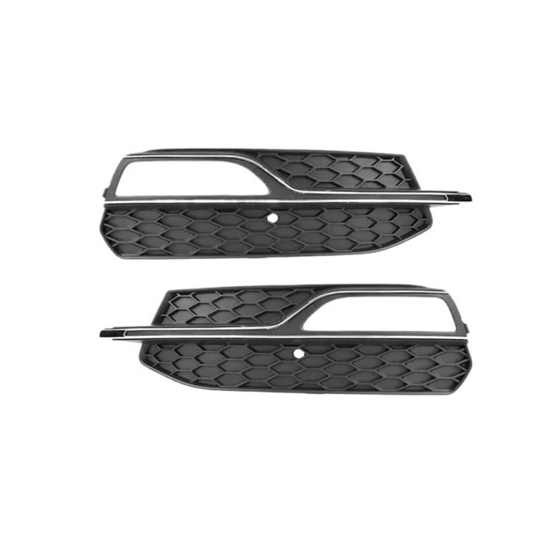 Auto-Frontgrill Auto Front Stoßstange Nebel Licht Kühlergrill Grill Abdeckung Für A3 Für S-Linie S3 2014-2017 8V3807681 8V3807682 Autogrills(Black Chrome) von CKGRHJSA