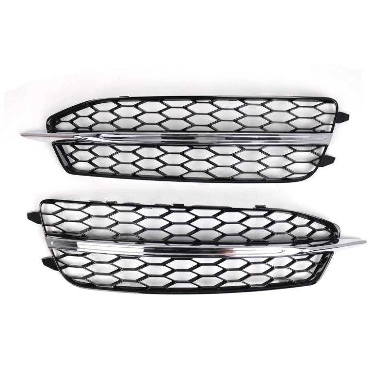 Auto-Frontgrill Auto Frontstoßstange Nebelscheinwerfer Gitter Hex Grill Abdeckung Glanz Schwarz Für A6 C7 S Line S6 2011 2012 2013 2014 Autogrills(1 UK) von CKGRHJSA