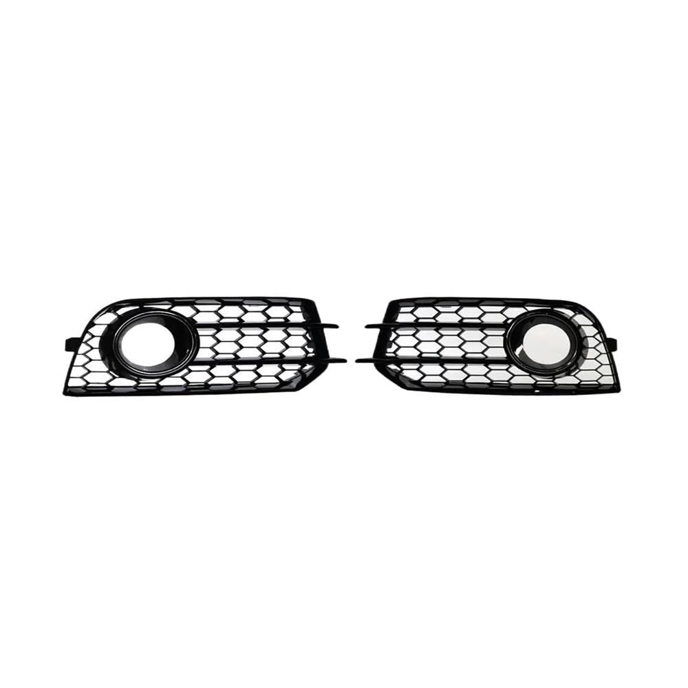 Auto-Frontgrill Auto Nebelscheinwerfer Lampenabdeckung Mesh Hex Frontgrill Grill Chrom Schwarz 8X0807681A 8X0807682A Für A1 8X 2010-2014 Autogrills(Zwart) von CKGRHJSA