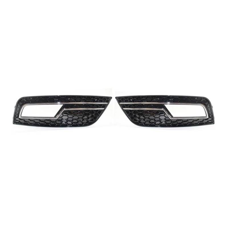 Auto-Frontgrill Autozubehör Autogitter Glänzend Chrom Schwarz Auto Frontstoßstange Nebelscheinwerfergitter Für A4 B8.5 Standard Edition 2013 2014 2015 2016 Autogrills(Chrome Black) von CKGRHJSA