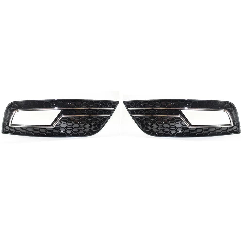 Auto-Frontgrill Chrom Schwarz Mesh Auto Front Stoßstange Nebel Licht Kühlergrill Abdeckung Für A4 B8.5 Standard Edition 2013-2016 Nebel Lampe Grill Autogrills(09) von CKGRHJSA