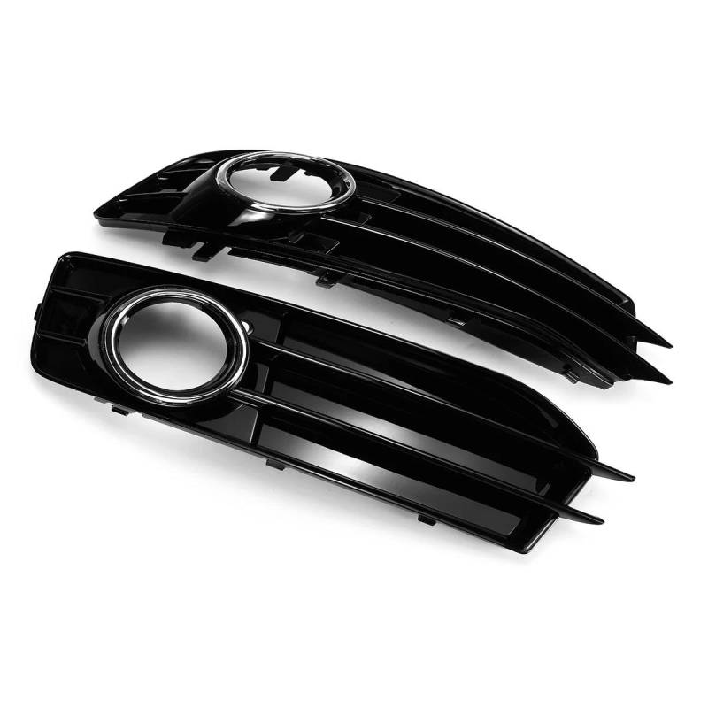 Auto-Frontgrill Chrom Silber/Schwarz Auto Front Nebel Licht Kühlergrill Abdeckung Nebel Lampe Kühlergrill Grill Für A3 8P S-Line 2009-2012 8P0807682 8P0807681 Autogrills(Chrome Silver) von CKGRHJSA