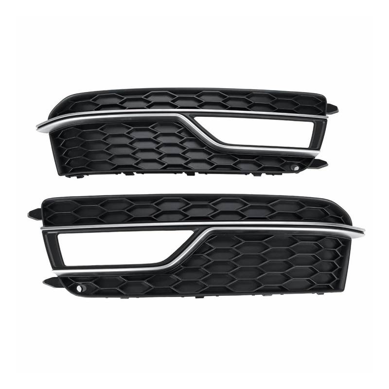 Auto-Frontgrill Chrom Silber Front Stoßstange Nebel Licht Kühlergrill Abdeckung Trim Für A5 S Line S5 2013 2014 2015 2016 2017 8T007681K 8T0807682K Autogrills(Pait) von CKGRHJSA