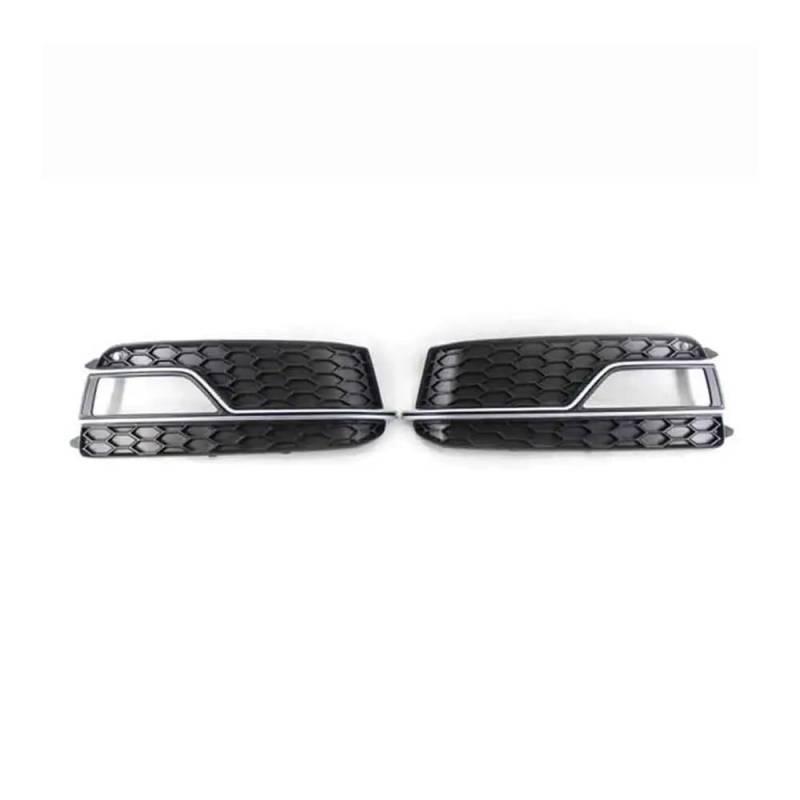 Auto-Frontgrill Für S5 A5 S-Linie 2013 2014 2015 2016 Mesh Auto Front Stoßstange Nebel Licht Grill Grille Abdeckung 8T0807681K 8T0807682K Autogrills(Chrome Black) von CKGRHJSA