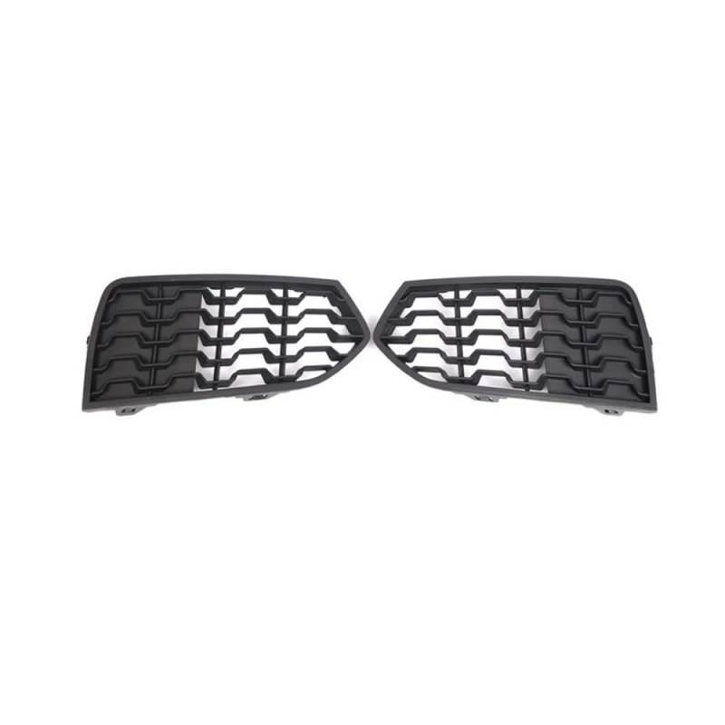 Auto-Frontgrill Mattschwarze Links-Rechts-Auto-Frontstoßstange-Nebelscheinwerfer-Gitterabdeckung Für 2er-Serie F22 2012 2013 2014–2019 Ohne Nebelscheinwerfer Autogrills(1 Pair) von CKGRHJSA
