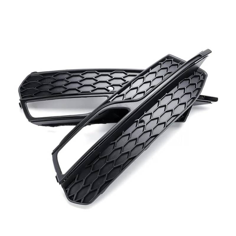 Auto-Frontgrill Nebelscheinwerfer Kühlergrillrahmen Auto Front Lower Nebelscheinwerfer Grillabdeckung Für S3 A3 S-Linie 2013-2017 8V3807682L Autogrills(Pair Glossy Black) von CKGRHJSA