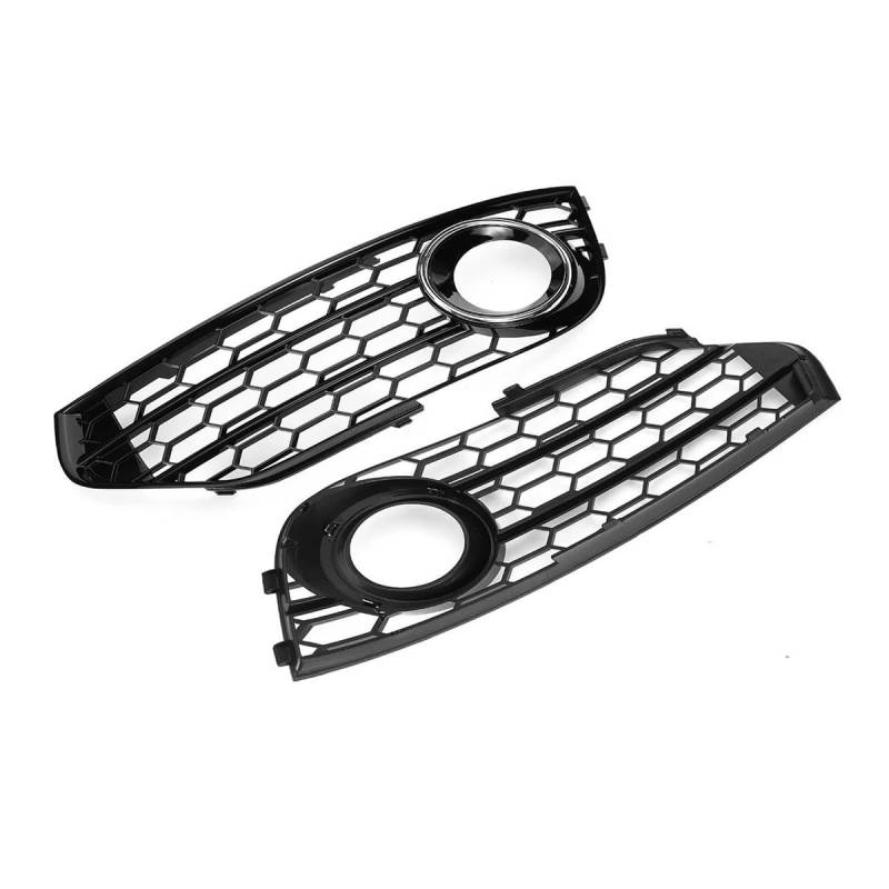 Auto-Frontgrill Paar Auto Nebelscheinwerfer Abdeckung Nebelscheinwerfer Wabengitter Für A4 B8 B8.5 2009-2015 8K0807681J 8K0807682J01C Autogrills(1 UK) von CKGRHJSA