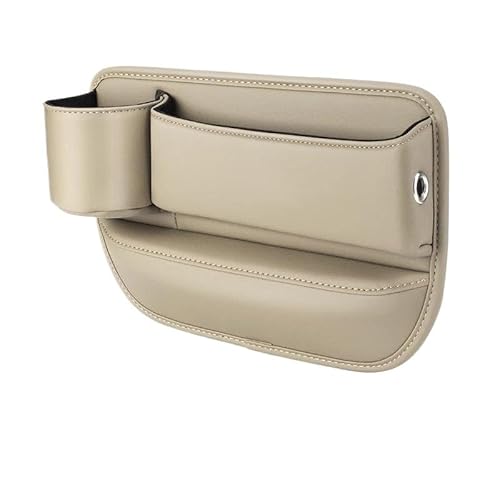 Autositzzubehör Auto Seat Gap Multifunktions-Aufbewahrungsbox Seat Gap Getränkehalter Sitzzubehör(Beige left) von CKGRHJSA