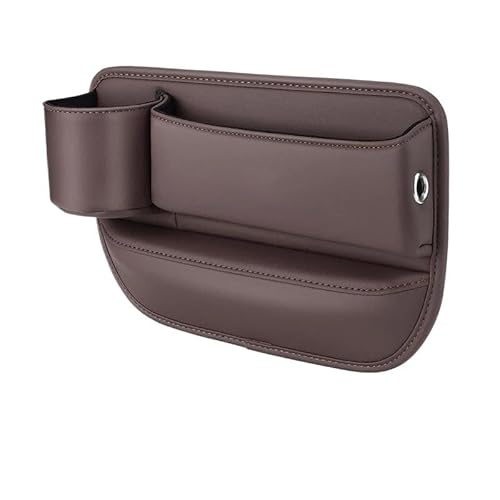 Autositzzubehör Auto Seat Gap Multifunktions-Aufbewahrungsbox Seat Gap Getränkehalter Sitzzubehör(Brown left) von CKGRHJSA