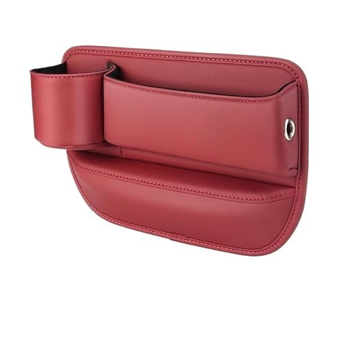 Autositzzubehör Auto Seat Gap Multifunktions-Aufbewahrungsbox Seat Gap Getränkehalter Sitzzubehör(Red left) von CKGRHJSA