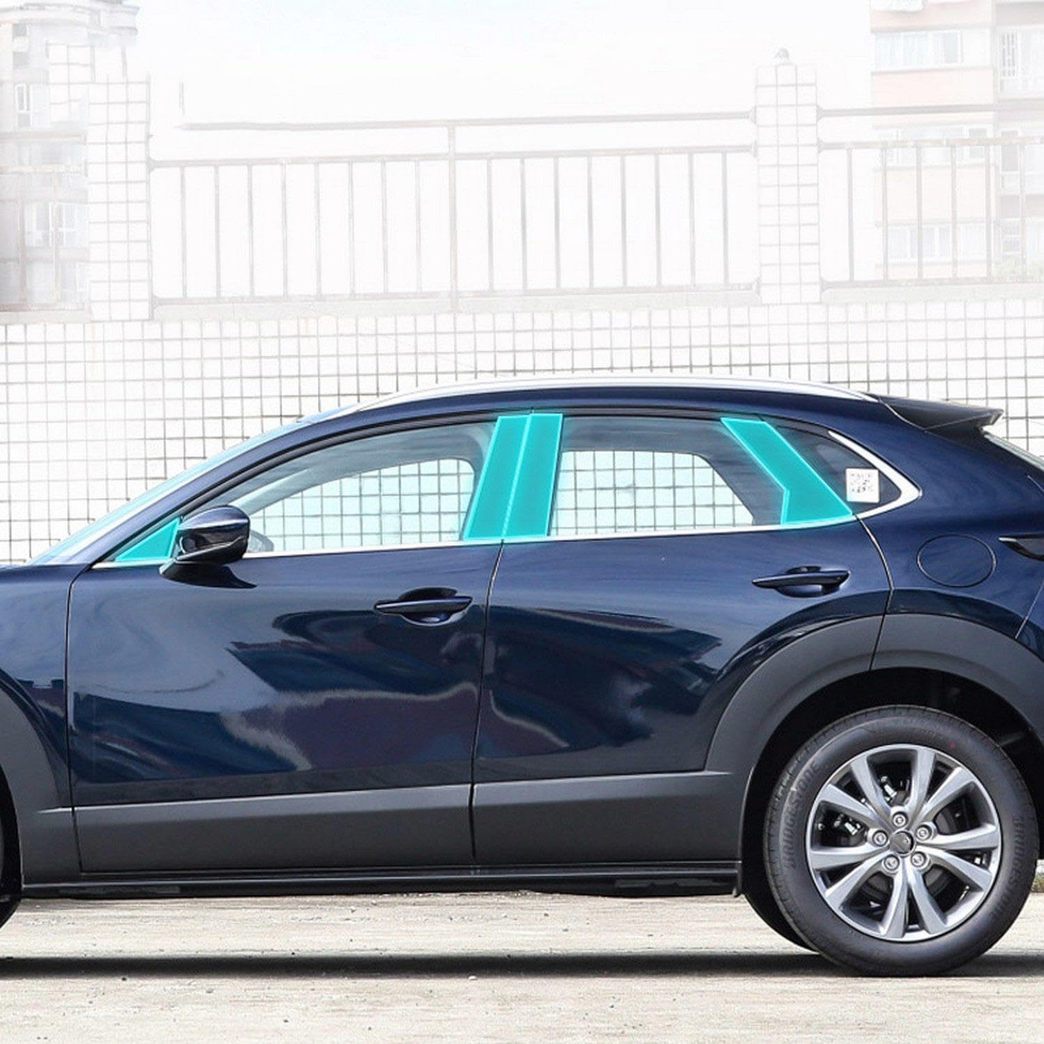 CKLS Auto-Außen-A/B-Fenster-Säule, kratzfest, Zubehör, transparente TPU-Schutzfolie, für Mazda CX-30 2020–2023 von CKLS