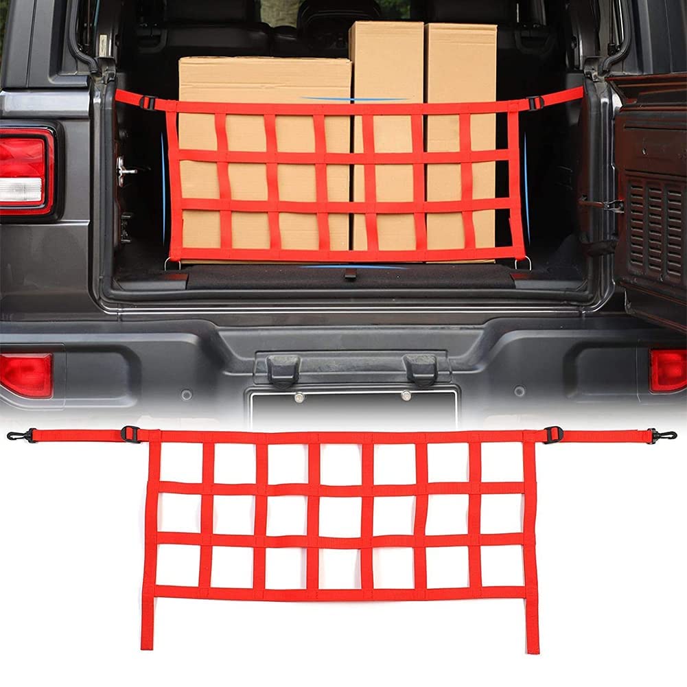 CKPEOR Kofferraum-Gepäcknetz, Robustes Aufbewahrungs-Organizer-Gepäcknetz für 2018 2019 2020 2021 2022 Jeep Wrangler JL JLU 2-Türer und 4-Türer,Rot CKPEOR Kofferraum-Gepäcknetz, Robustes Aufbewahrungs-Organizer-Gepäcknetz für 2018 2019 2020 2021 2022 Jeep Wrangler JL JLU 2-Türer und 4-Türer,Rot von CKPEOR