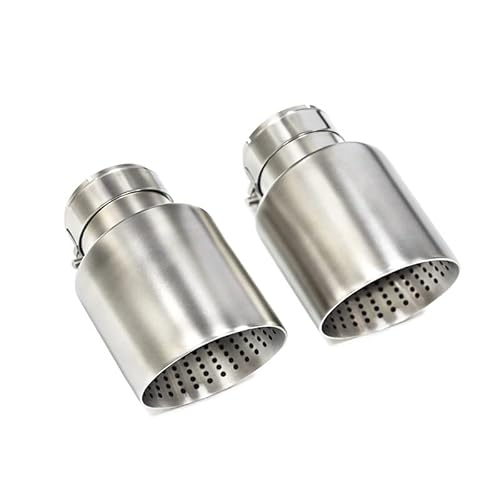 Auspuffblende,Auspuffblenden 1 Stück Mattes Edelstahl-Auto-Auspuffendrohr-Systemrohr Universal-Auspuffendrohr Passend Für VW GTI MK7 Golf7 Düse 60MM 63,0mm Schalldämpferspitze(60MM-89MM) von CKryzillix