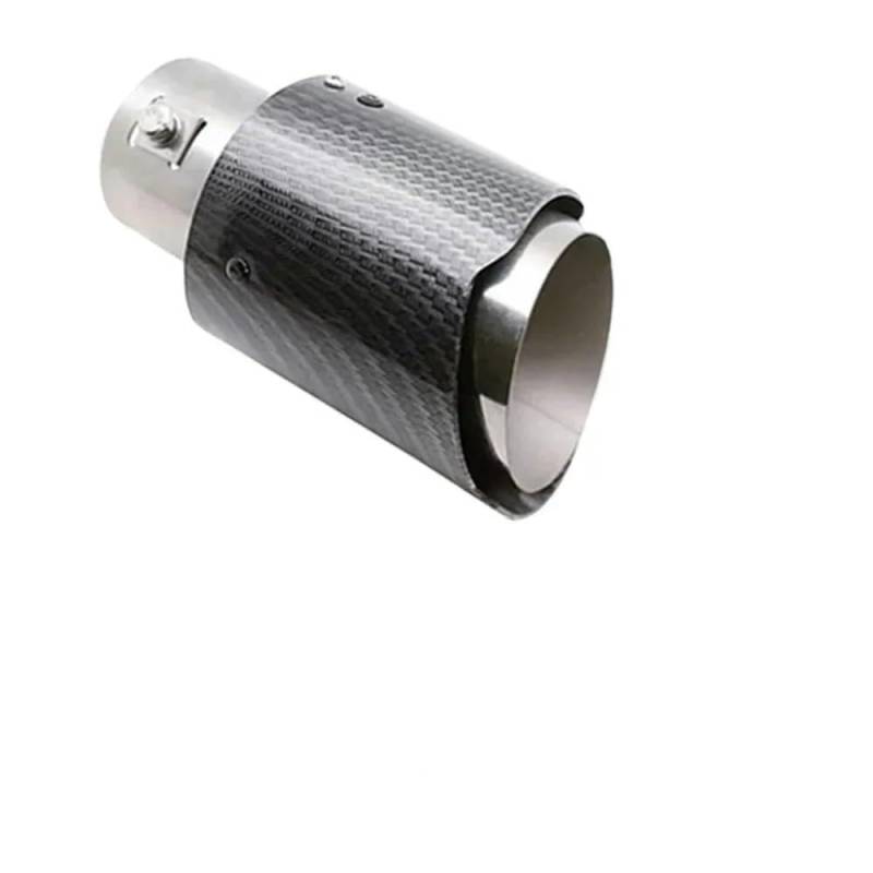 Auspuffblende,Auspuffblenden Universal Auto Auspuff Schalldämpfer Spitze Endrohr Carbon Fiber Auto Einzel Outlet Throat Auspuffrohr(F Adjustable) von CKryzillix