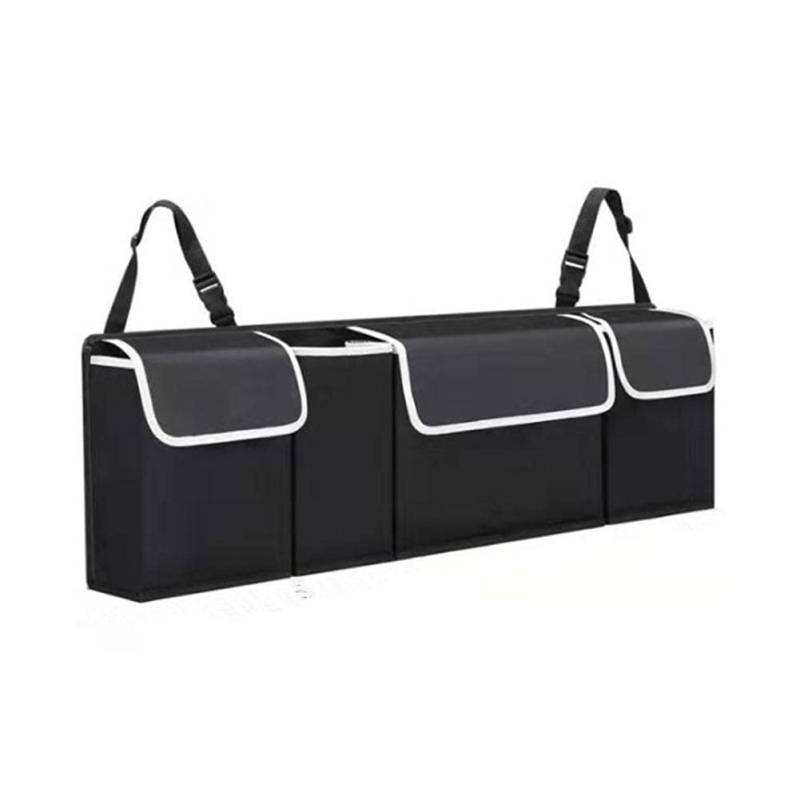 Auto Organizer Kofferraum,Kofferraumtasche Hohe Kapazität einstellbares Auto Aufbewahrungsbox Rücksitz 4 Tasche Trunk Organizer Multi-Use Oxford Autositz Back Organizer Car Accessories von CKryzillix