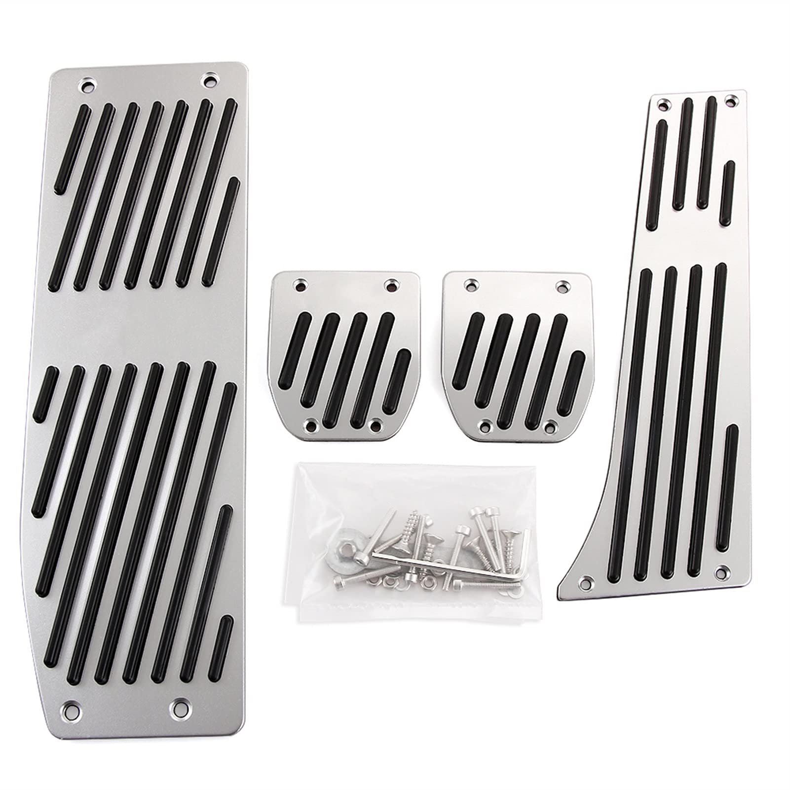 Auto Pedale,Fußstütze Pedalkappen Auto Gasbremsfußpedale Pedalabdeckung Passend für BMW F30 F10 F20 E34 E39 E90 E60 E63 F12 E84 F25 1 3 5 6 x1 x3 x5 Serie LHD(Silver mt) von CKryzillix